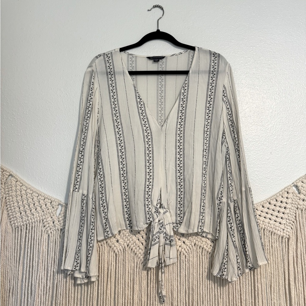 Bell sleeve boho top